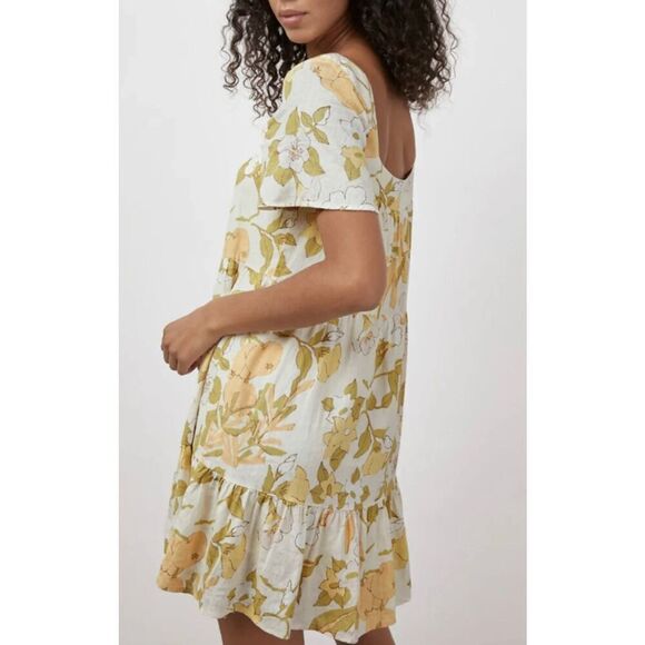 Rails NWT Valentina citrus floral tiered dress large $188 - Picture 3 of 12